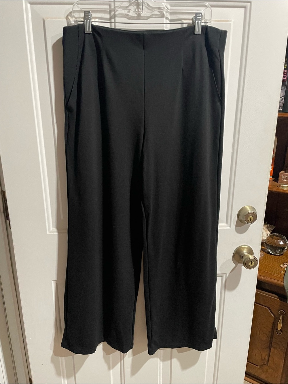 Cato Black Wide-Leg Dress Pants